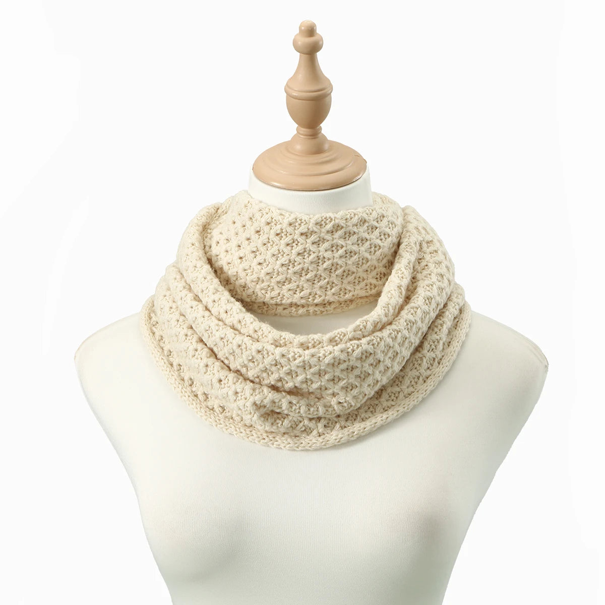 Winter Thick Knitted Ring Scarf
