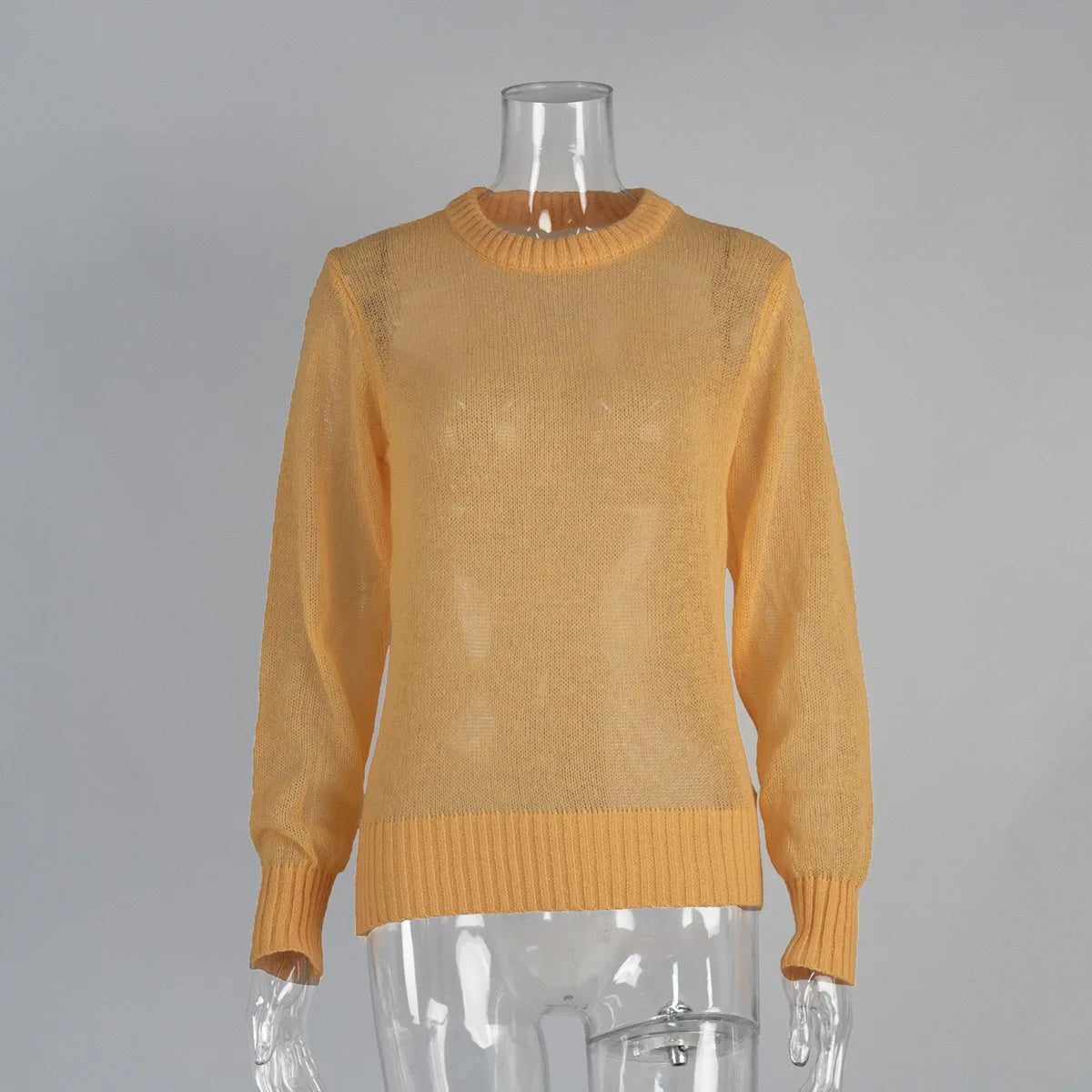 Mohair Long Sleeve Knit Sweater