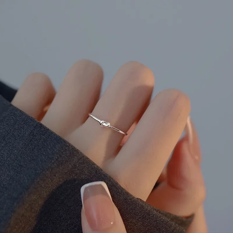 Minimalist Knot Ring – Gold & Silver