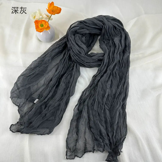 Soft Breathable Cotton and Linen Retro Scarves