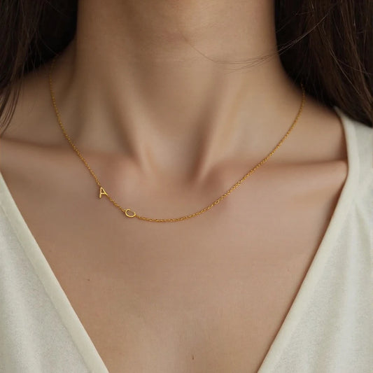 Custom Initial Letter Necklaces  For Women