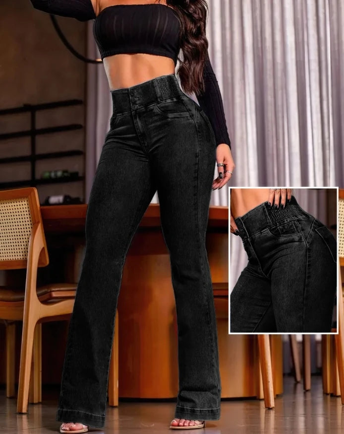 Front High waisted jeans