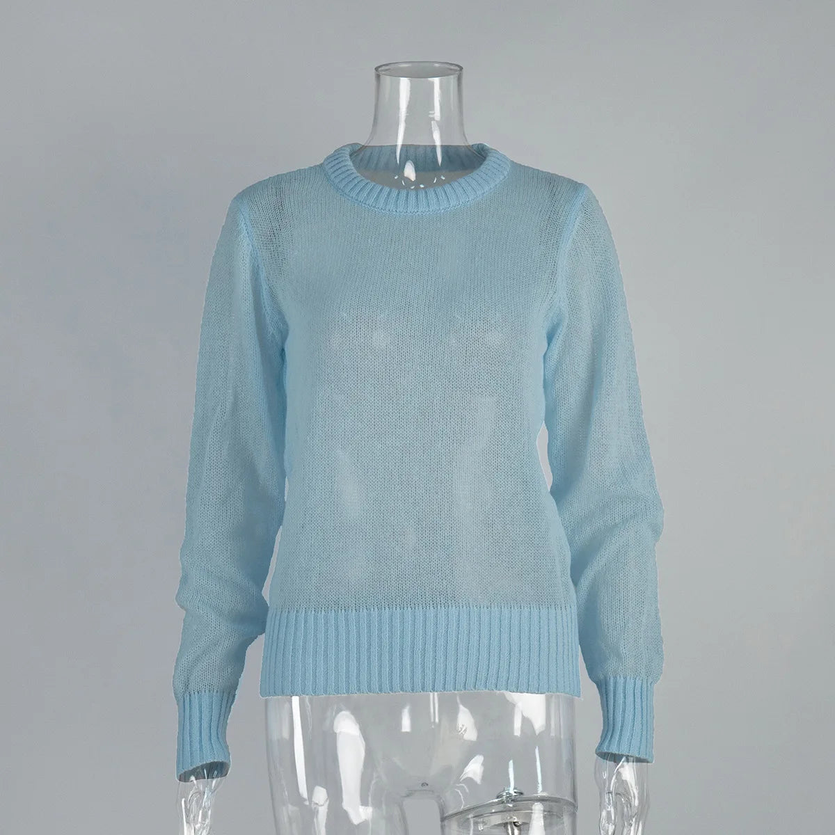 Mohair Long Sleeve Knit Sweater