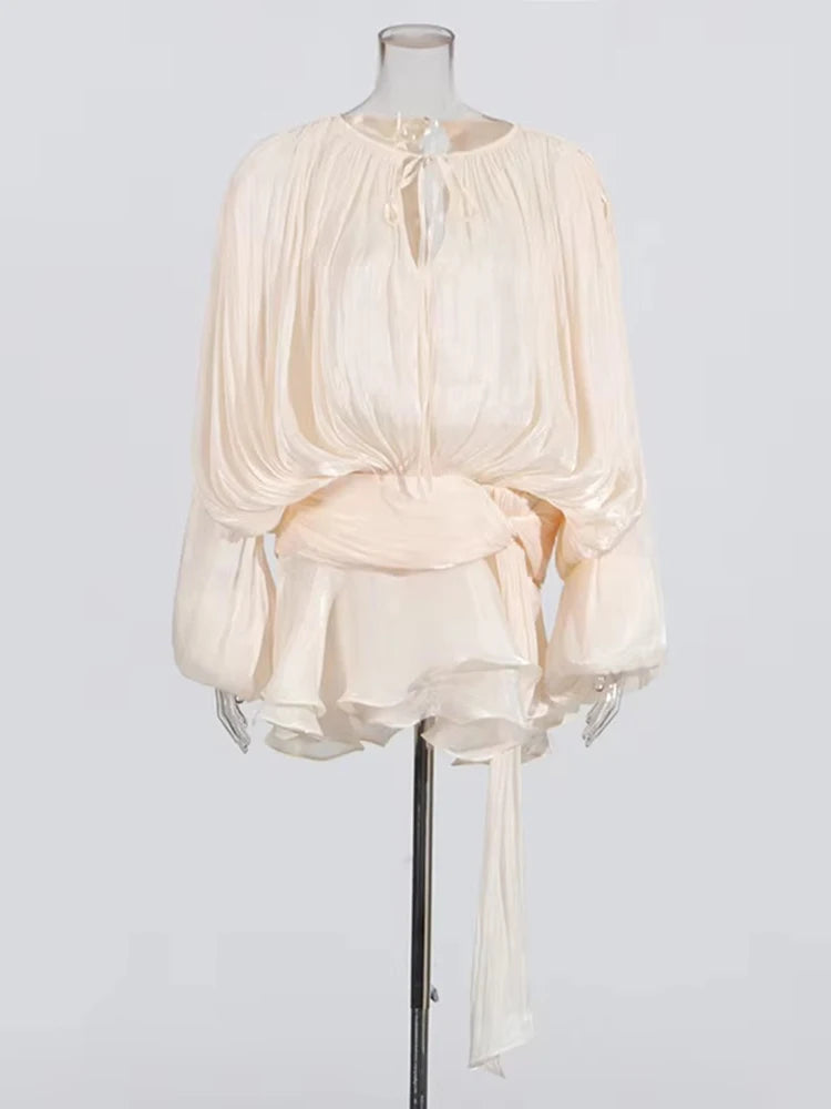 Solid Chic Dress O Neck