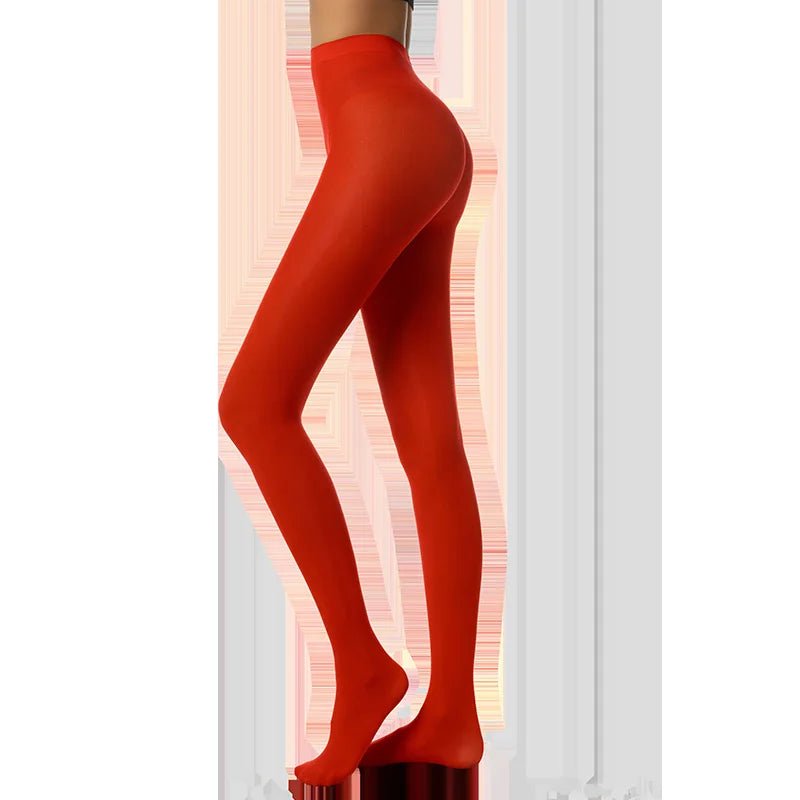 Solid Colour Women Long Stockings