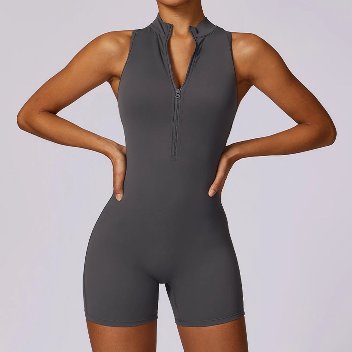 Half Zip Bodysuit Romper