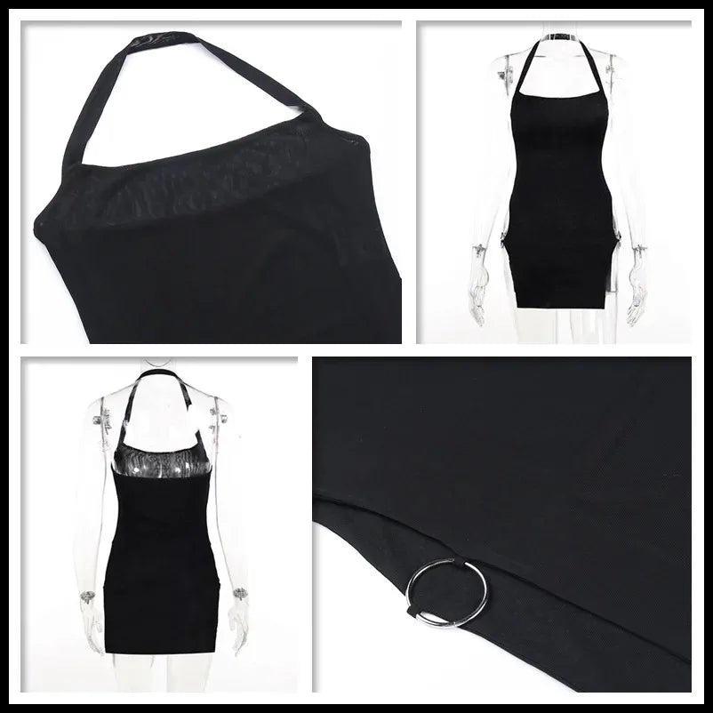 One-piece dress open Leg