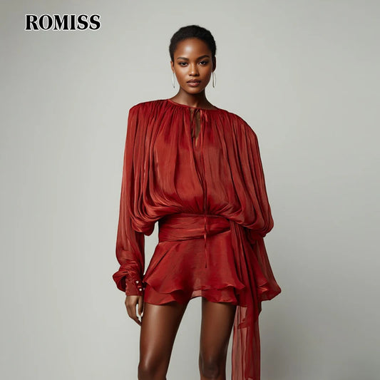 Solid Chic Dress O Neck
