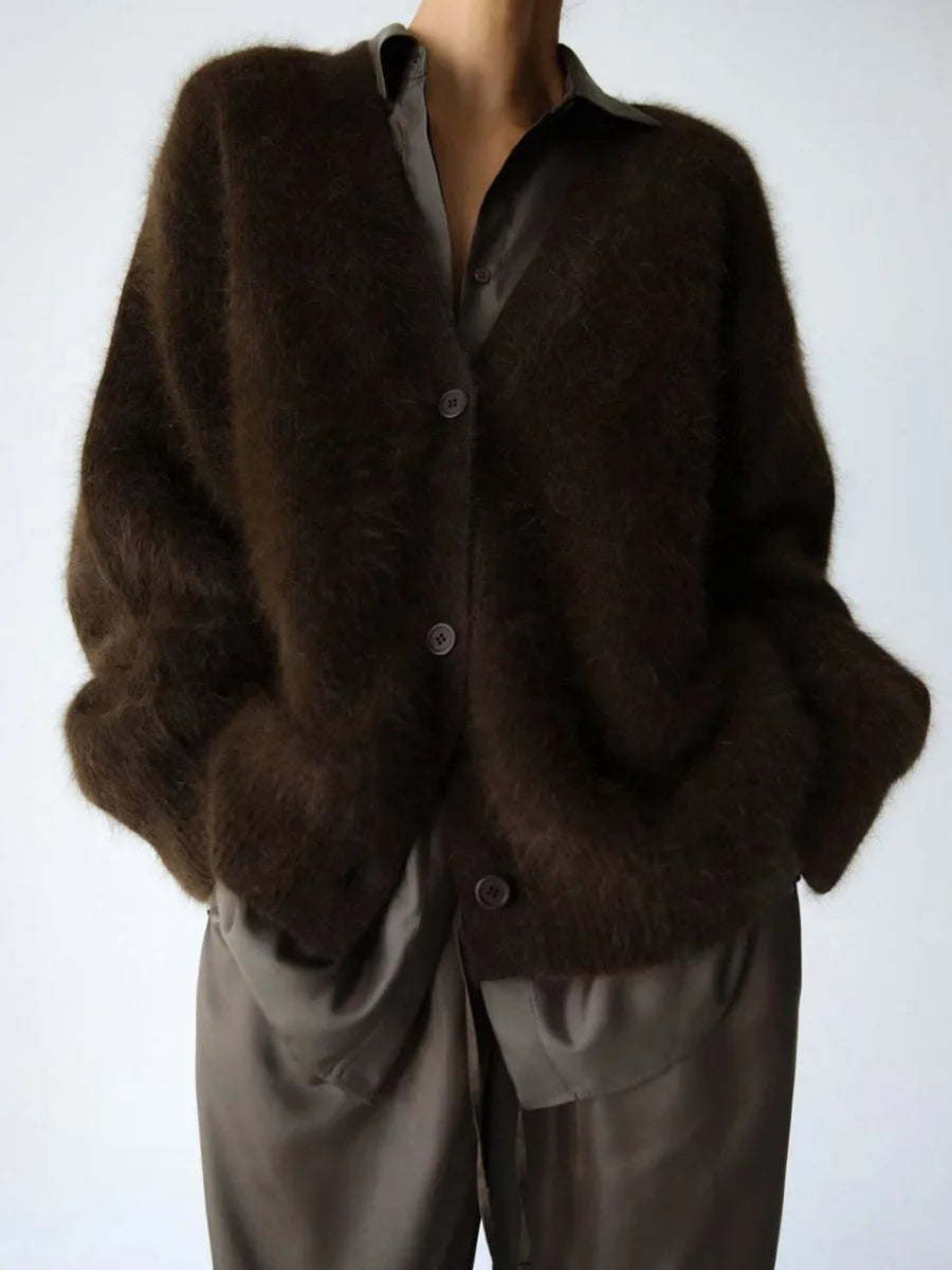 Casual V Neck Oversized Sweater