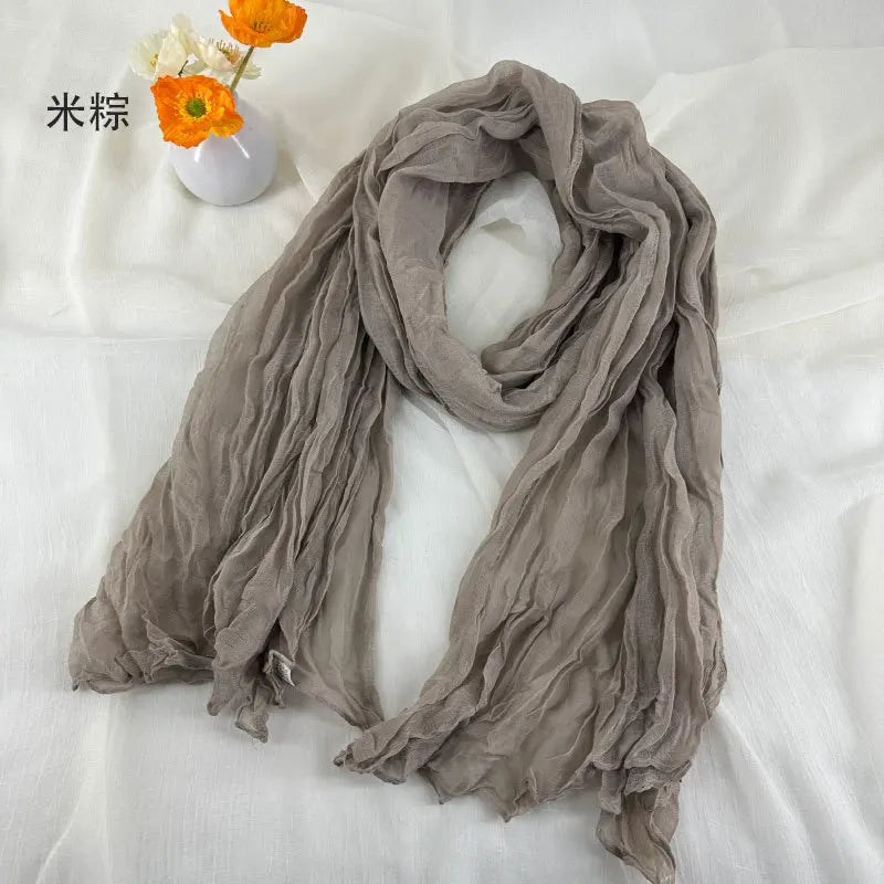 Soft Breathable Cotton and Linen Retro Scarves