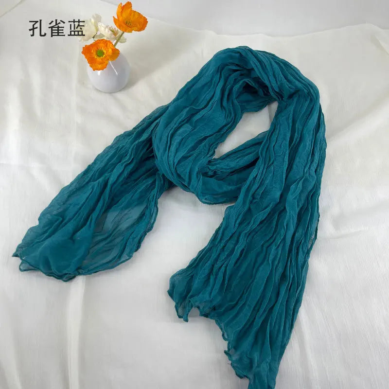 Soft Breathable Cotton and Linen Retro Scarves