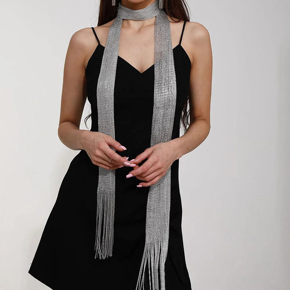 Y2k Gold Silver Bright Silk Sunscreen Shawl