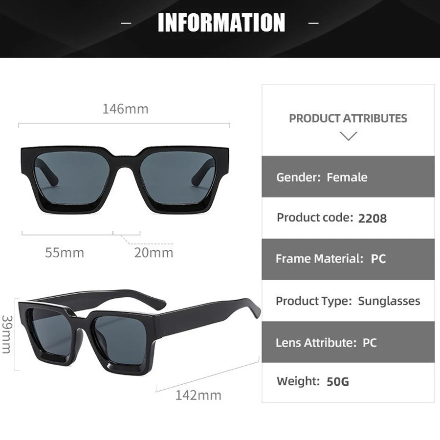 Vintage Styled Small Square Sunglasses