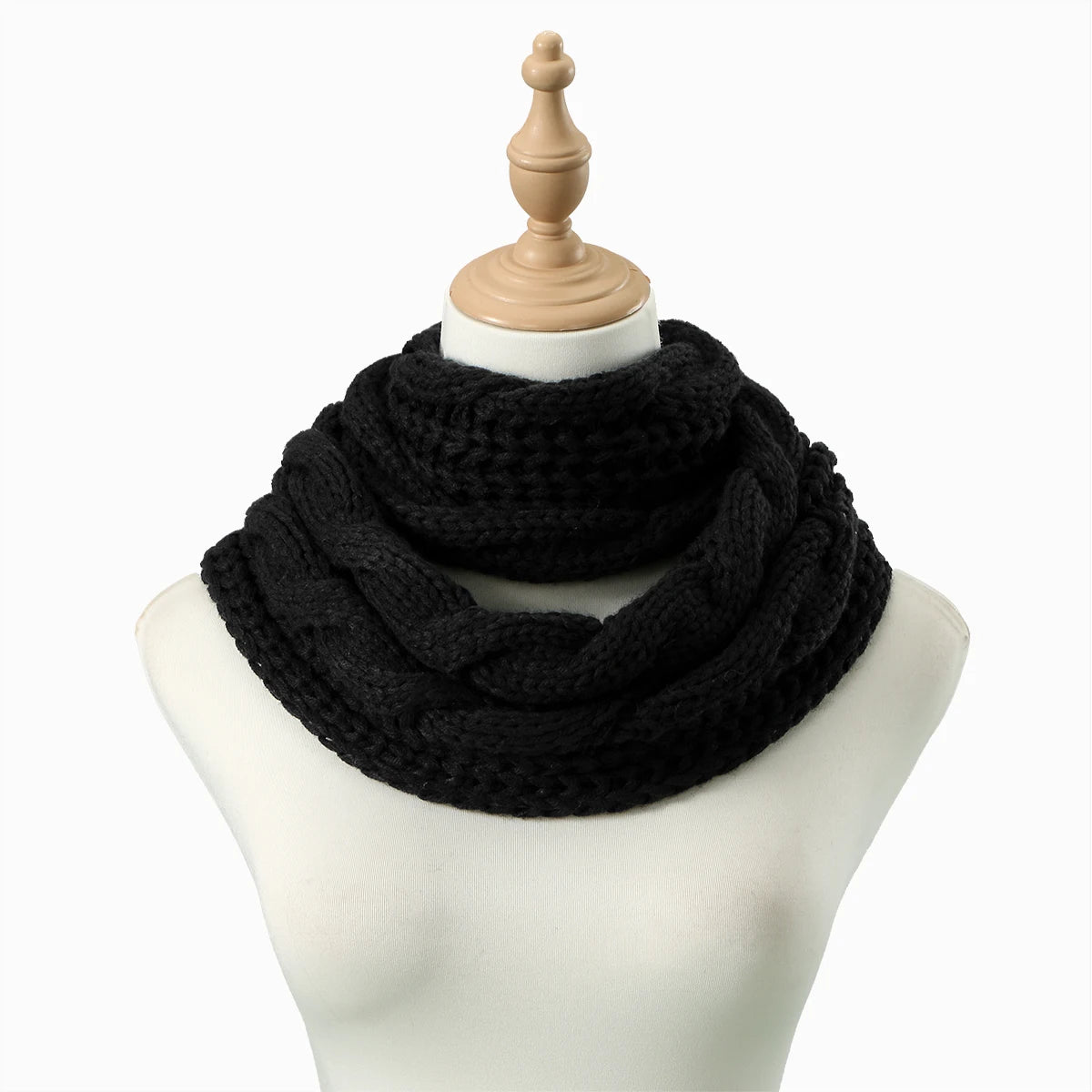Winter Thick Knitted Ring Scarf