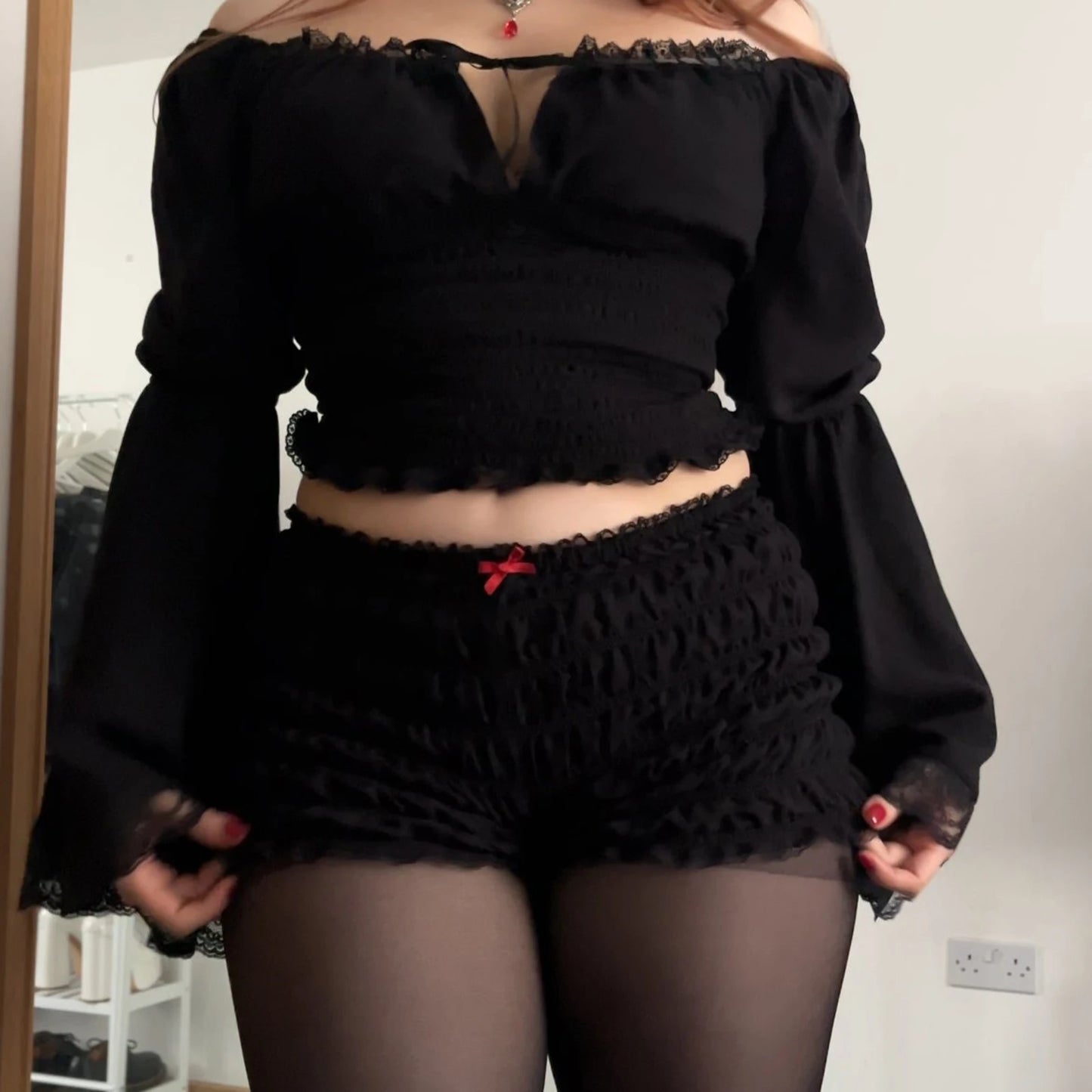Slim Fit Smocked Shorts