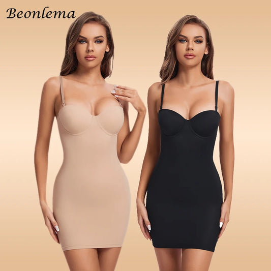 Body Defining Slip Dress with Adjustable Straps
