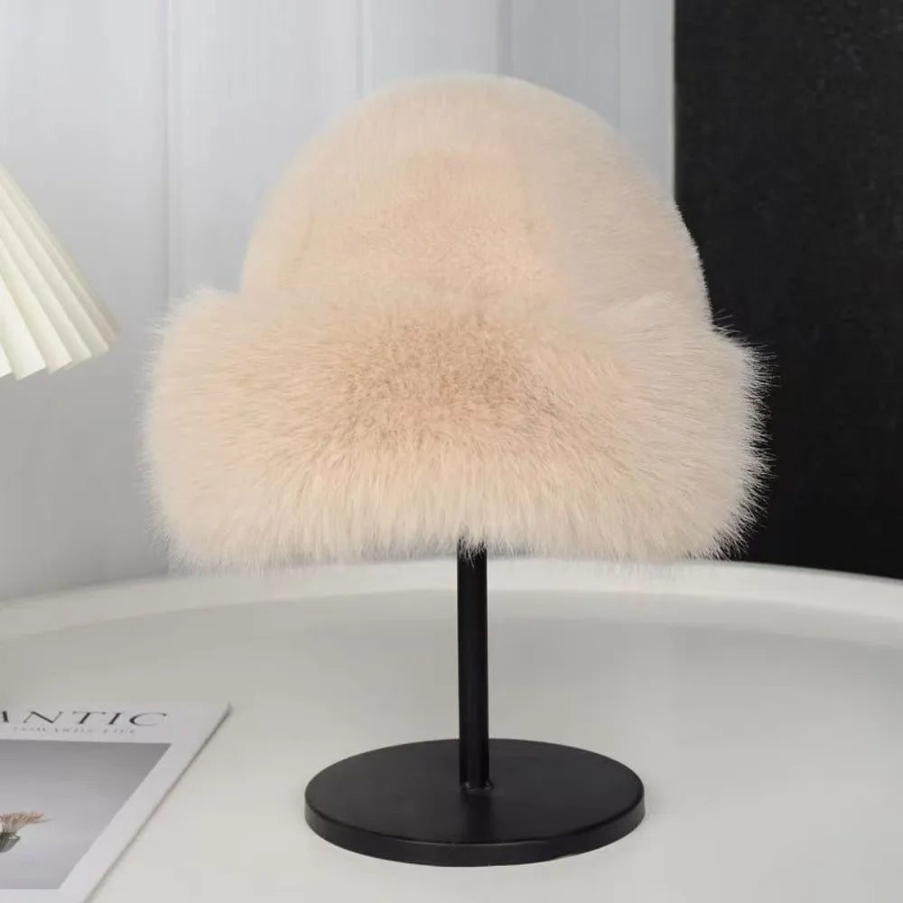 Women's Faux Plush Panama Hat