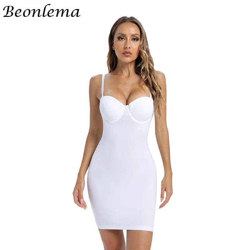 Body Defining Slip Dress with Adjustable Straps