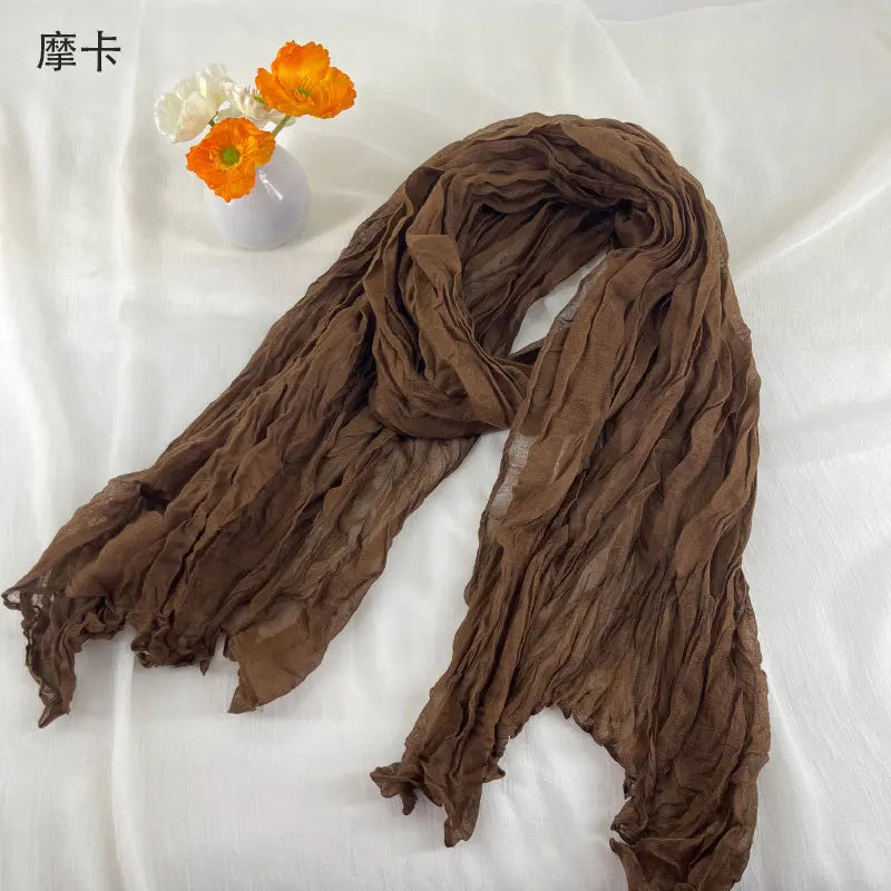 Soft Breathable Cotton and Linen Retro Scarves
