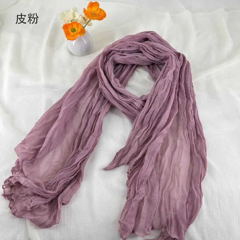 Soft Breathable Cotton and Linen Retro Scarves