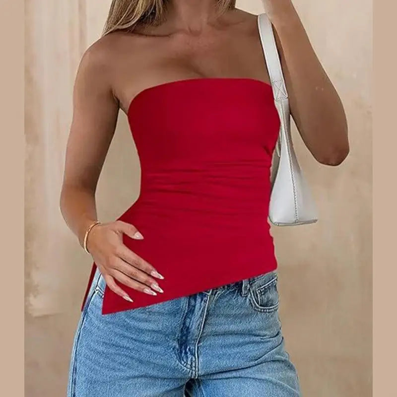 Ruched Tube Top – Strapless Fit