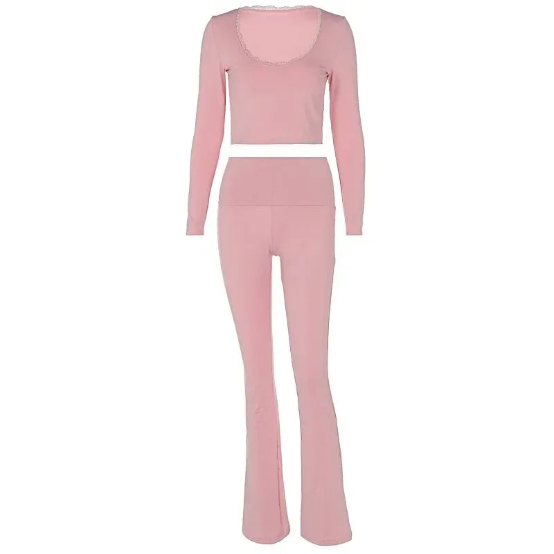 V-neck Lace Two Piece