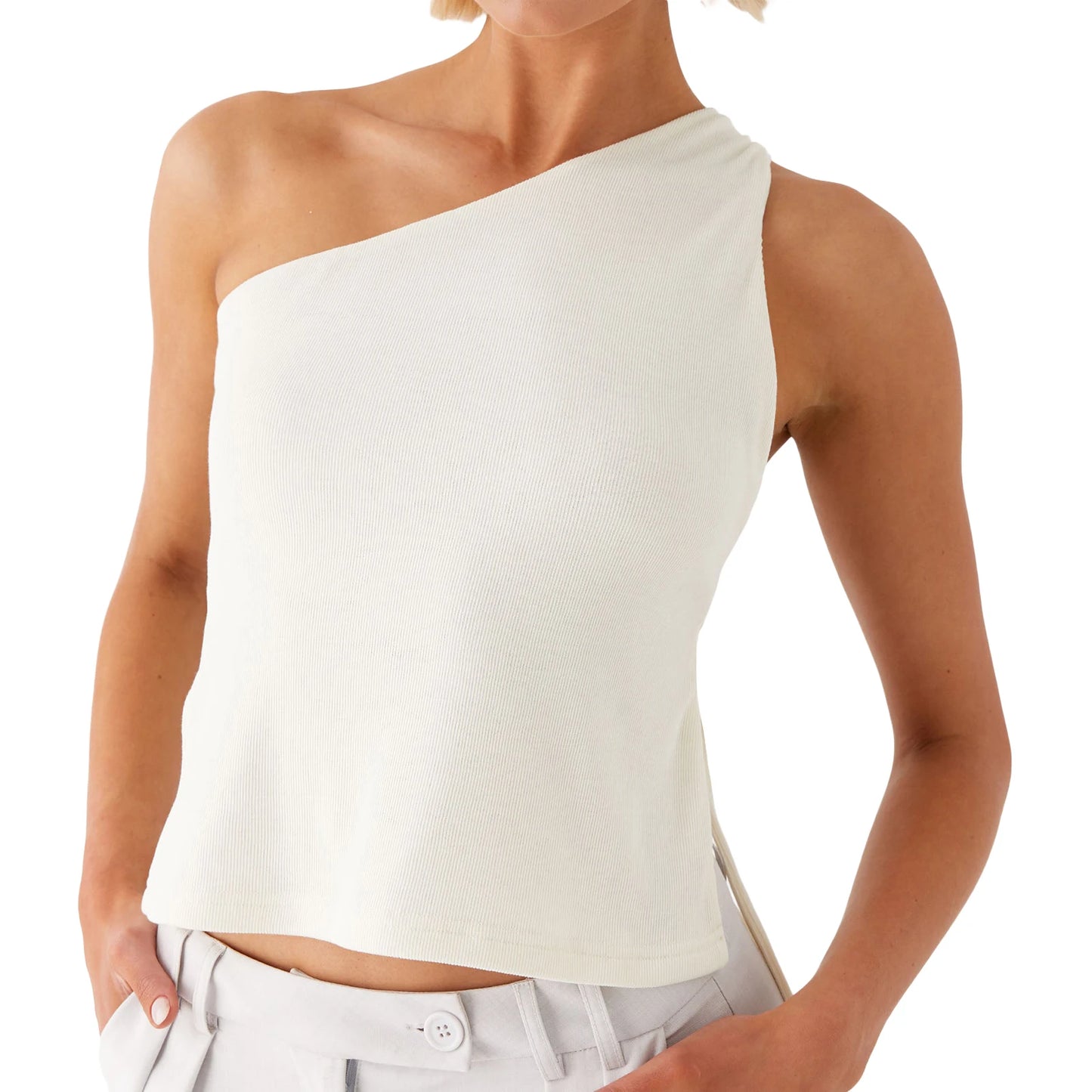 One Shoulder Sleeveless Top