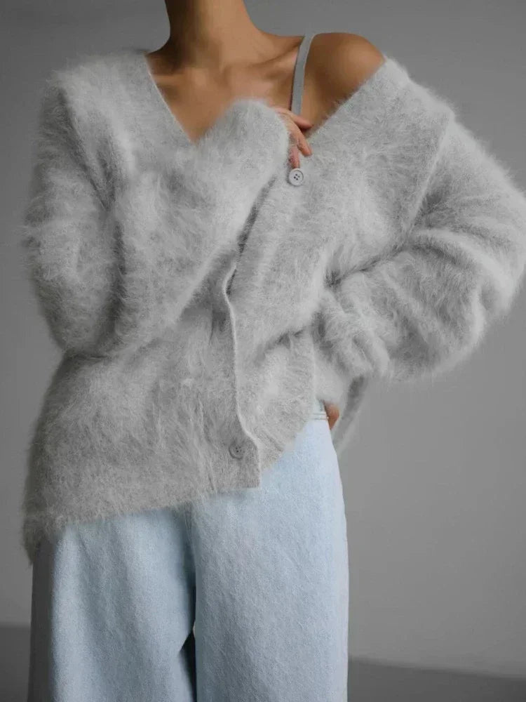 Casual V Neck Oversized Sweater
