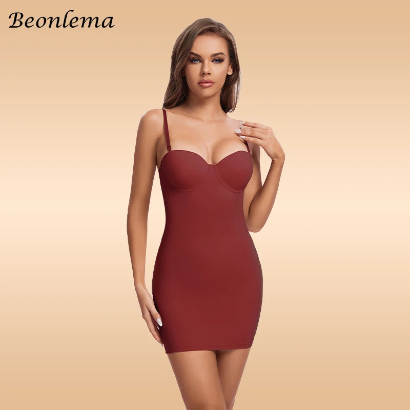 Body Defining Slip Dress with Adjustable Straps