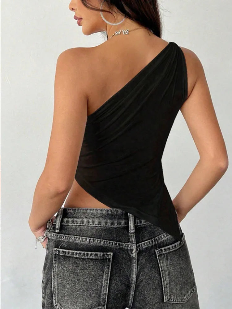 Casual Top Single Shoulder