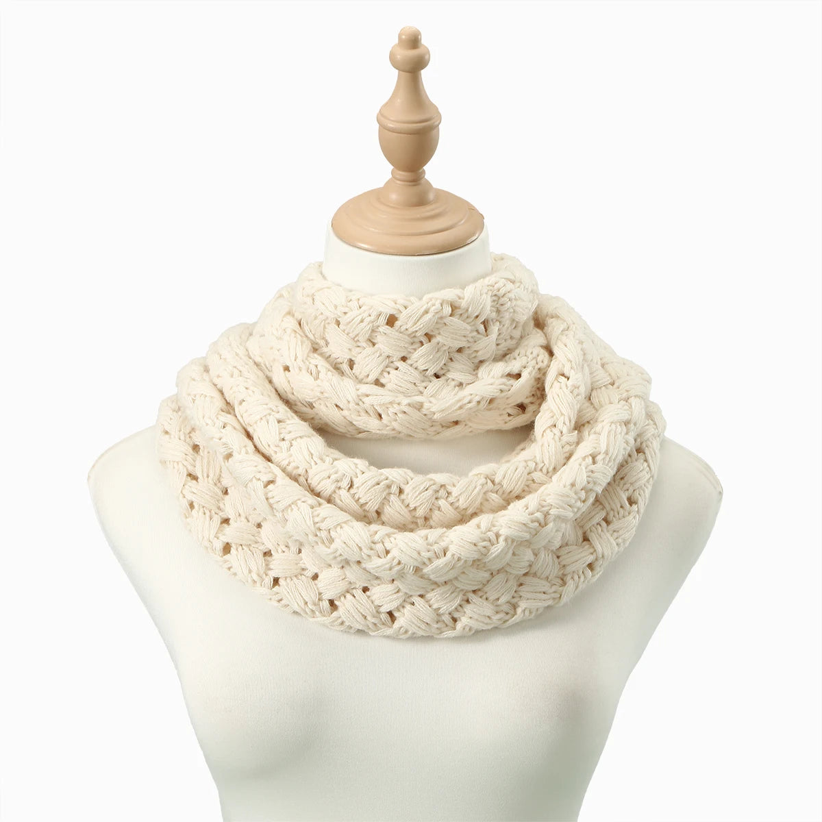 Winter Thick Knitted Ring Scarf