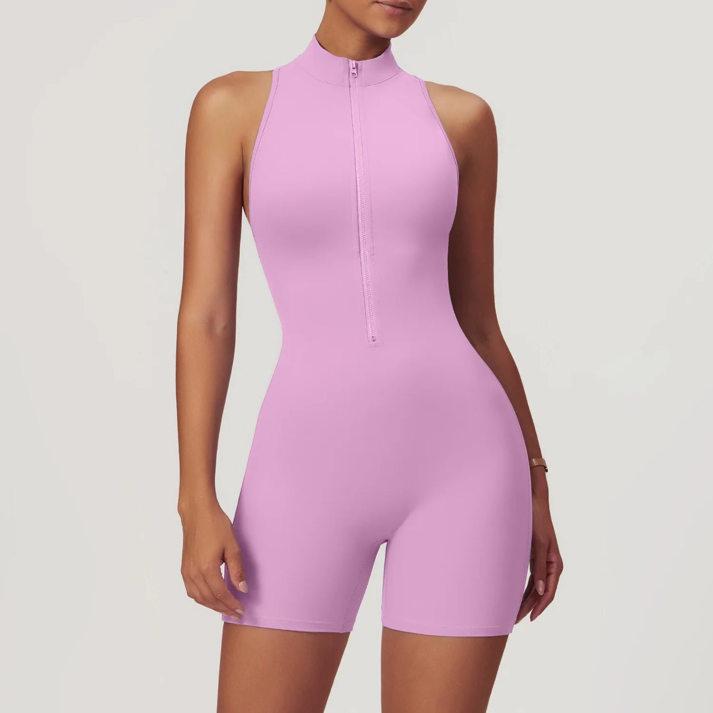 Half Zip Bodysuit Romper
