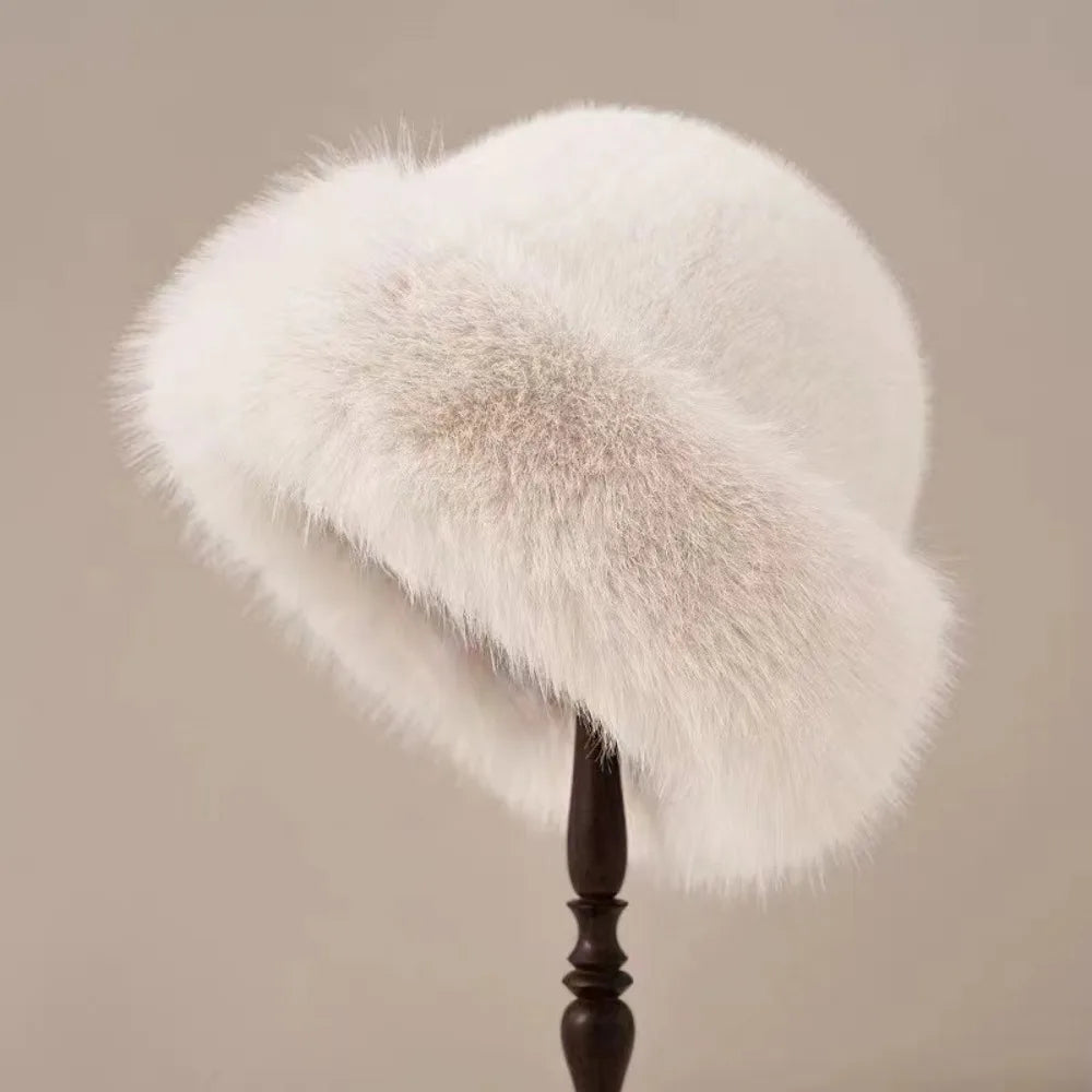 Women's Faux Plush Panama Hat