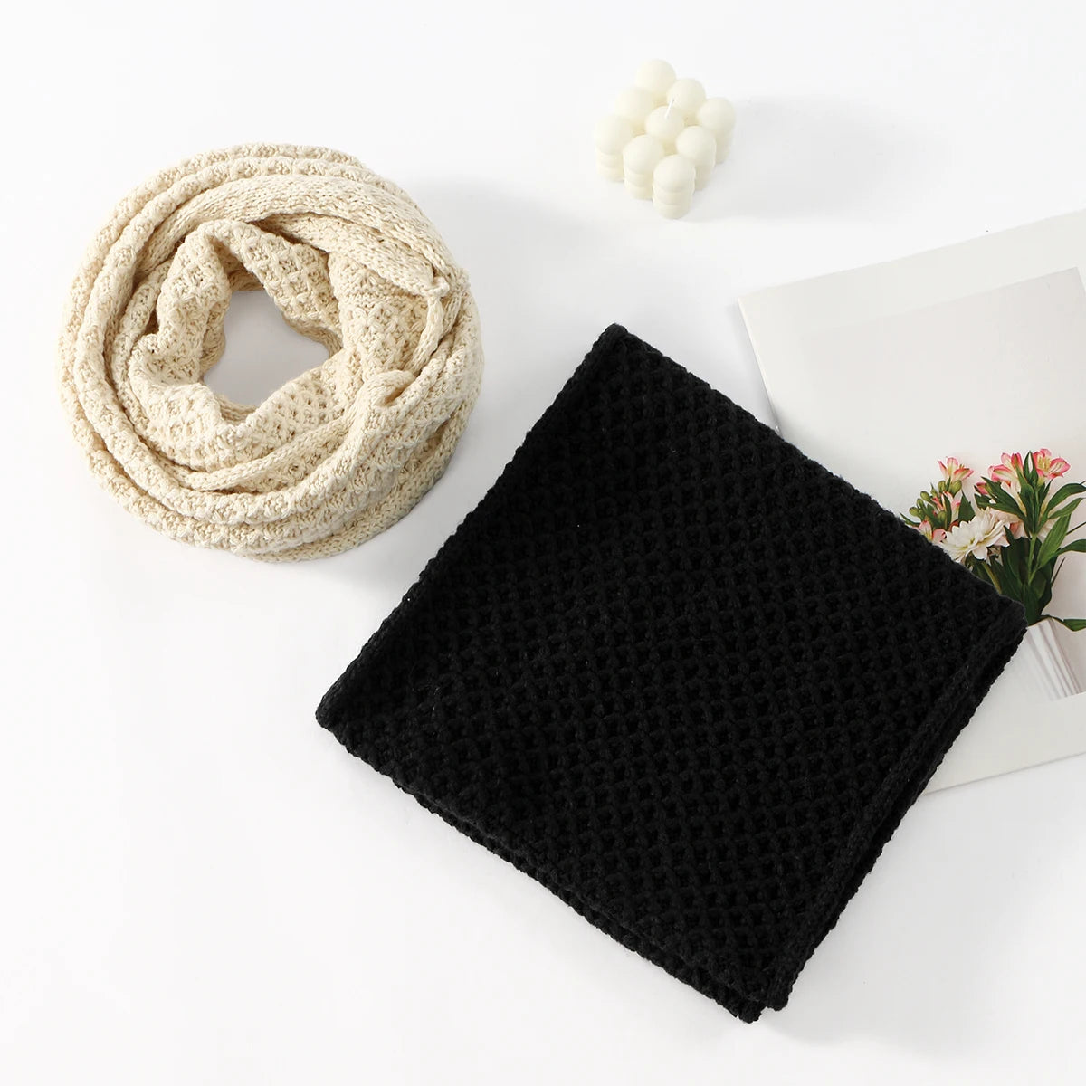 Winter Thick Knitted Ring Scarf