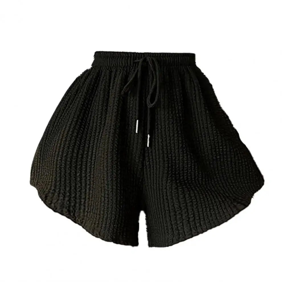 Drawstring High Elastic Waist Shorts