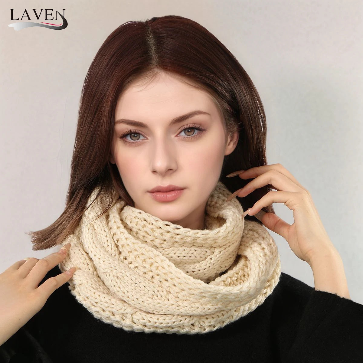 Winter Thick Knitted Ring Scarf