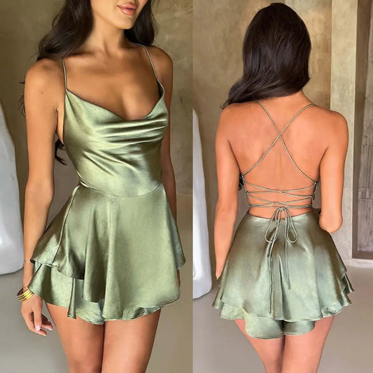 Summer Solid Color Slimming Dress
