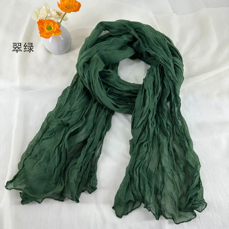 Soft Breathable Cotton and Linen Retro Scarves