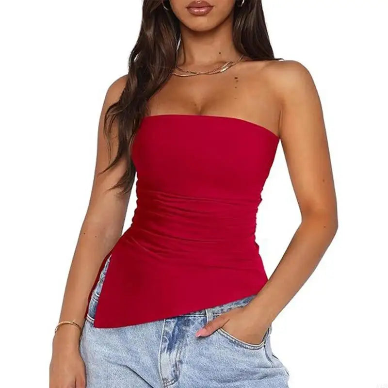 Ruched Tube Top – Strapless Fit