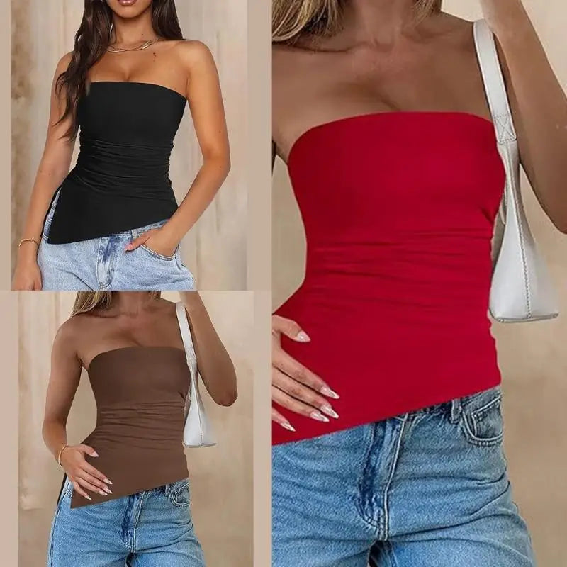Ruched Tube Top – Strapless Fit