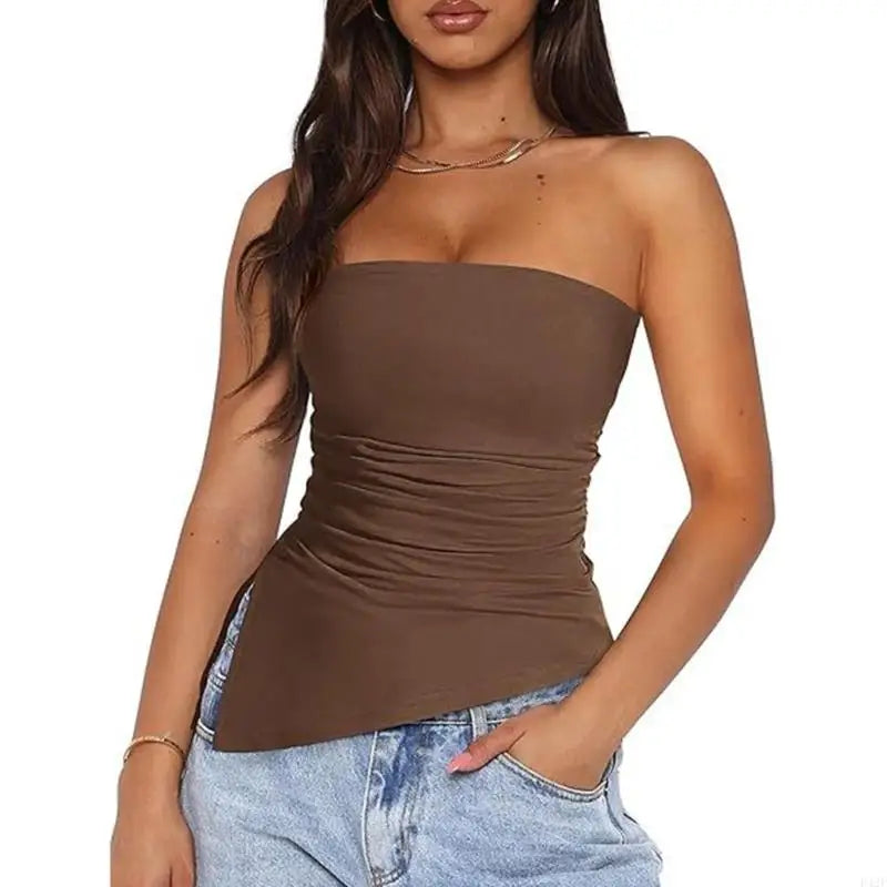 Ruched Tube Top – Strapless Fit