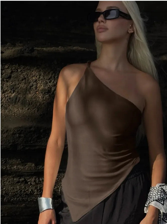 Casual Top Single Shoulder