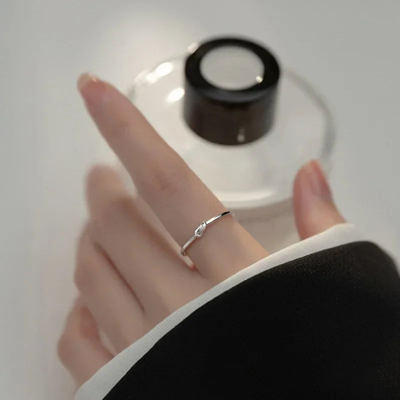 Minimalist Knot Ring – Gold & Silver