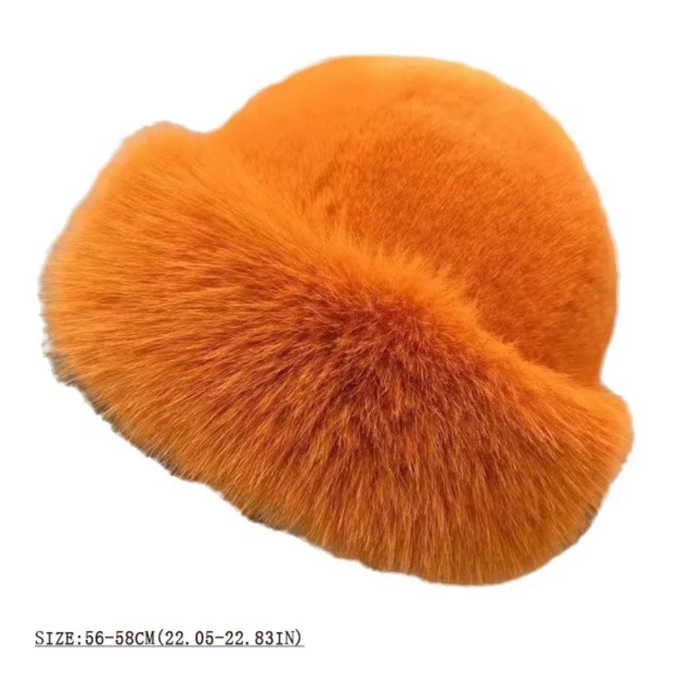 Women's Faux Plush Panama Hat