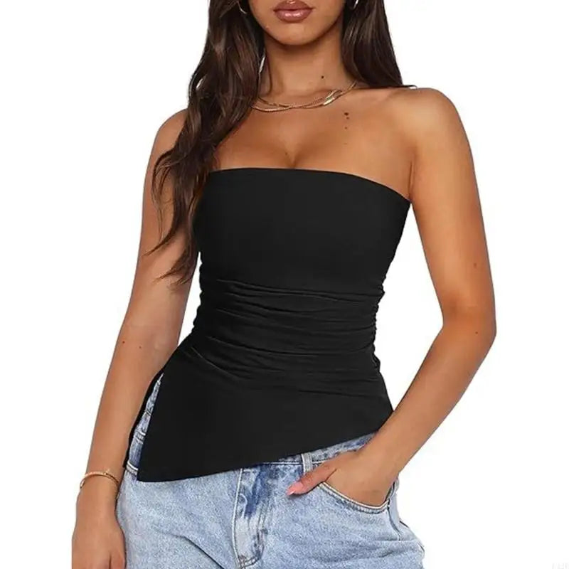 Ruched Tube Top – Strapless Fit