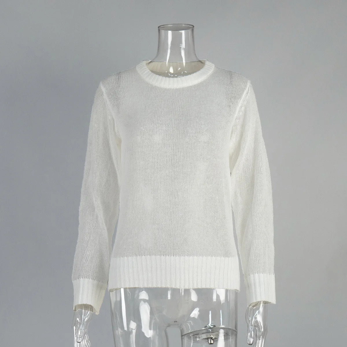 Mohair Long Sleeve Knit Sweater