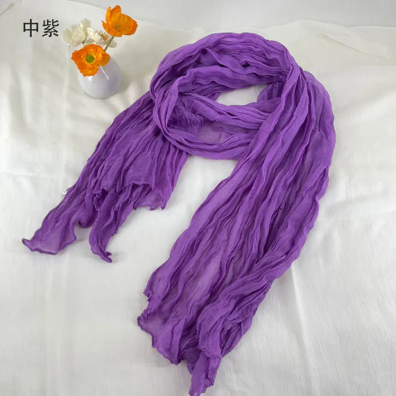 Soft Breathable Cotton and Linen Retro Scarves