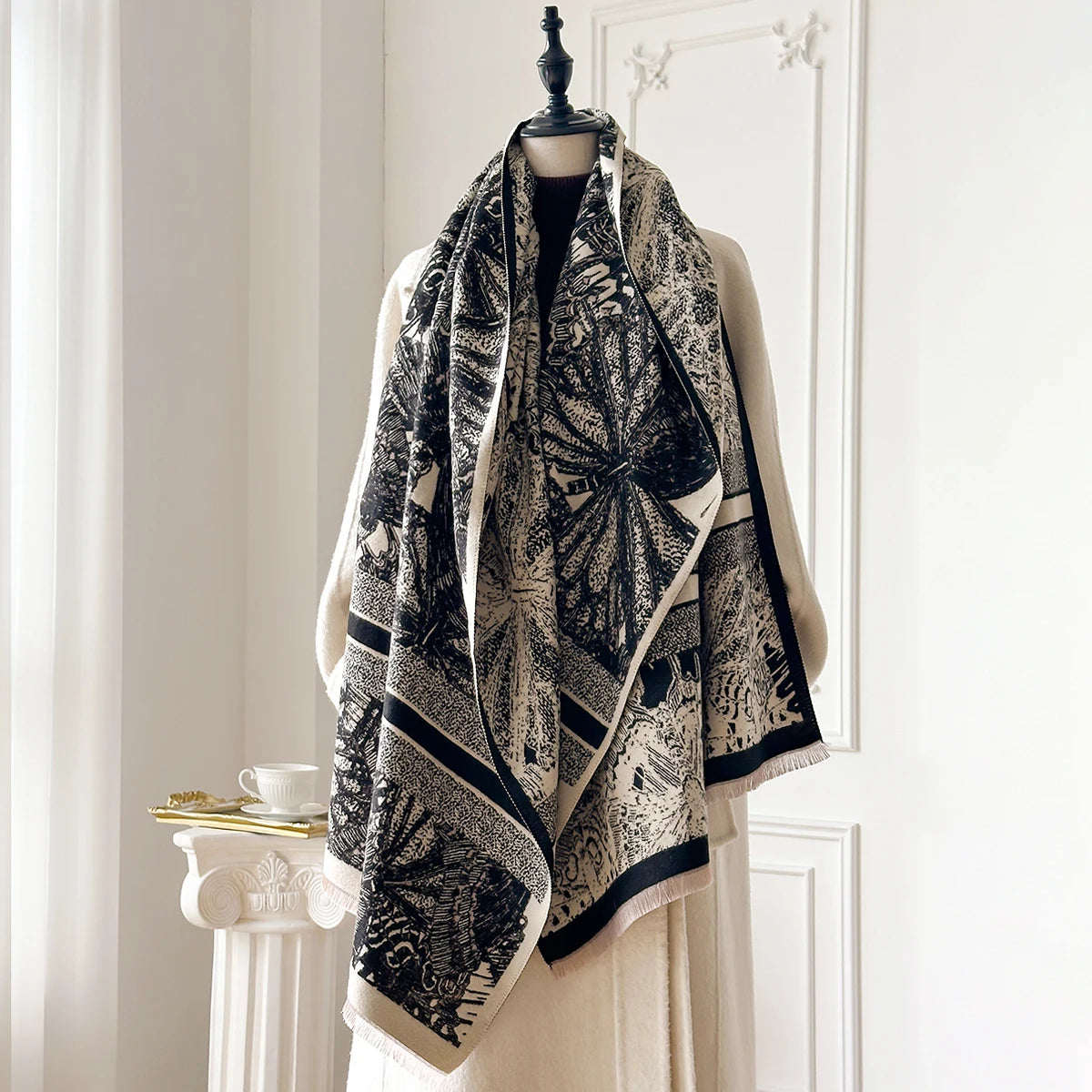 Luxury Faux Cashmere Poncho
