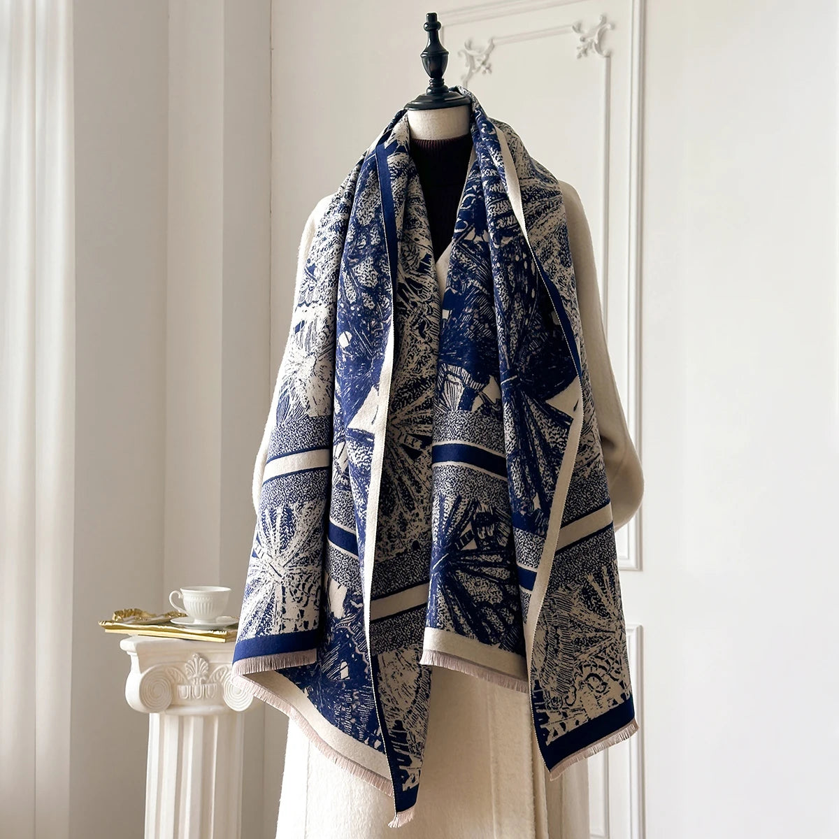 Luxury Faux Cashmere Poncho