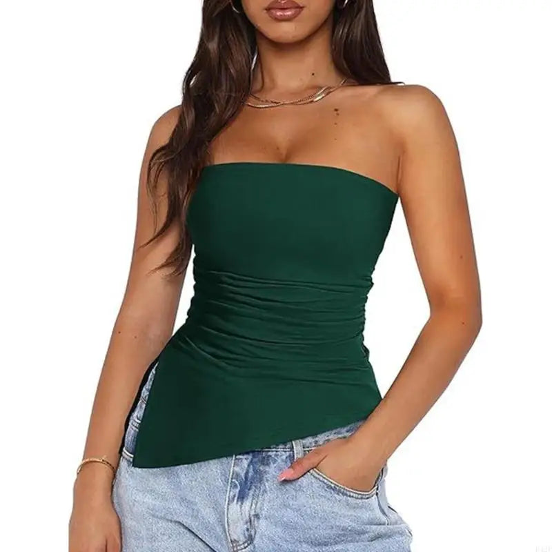 Ruched Tube Top – Strapless Fit